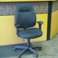 Black Patterned Adjustable Task Chair